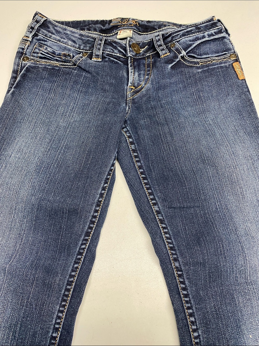 Silver Jeans Women's Blue Skinny Jeans with Faded Detail